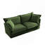 Canapé moderne 2 places pour salon, canapé 2 places, canapé profond en chenille unie avec coussin rembourré et housse amovible, canapé confortable pour petits espaces, appartement, vert