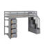 Lit mezzanine simple avec tiroirs de rangement, bureau et escalier-1523557228