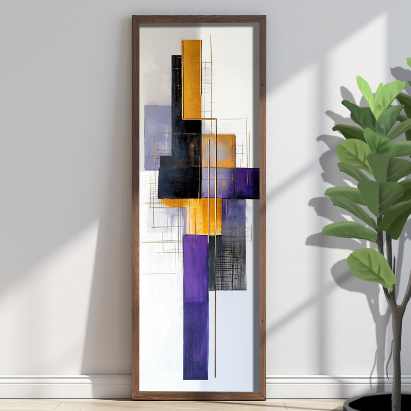 Élégante peinture décorative en panneau de fibres à densité moyenne, 15,7 x 47,2 x 0,1 pouces | 100% panneau de fibres à densité moyenne avec épaisseur de 3 mm, cadre 100% bois de pin | Œuvre d'art imprimé UV pour la décoration intérieure, le salon, le bureau, l'esthétique moderne