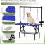 Grande table de toilettage pour chien de 47 po, station pour animaux pliable à la maison, table de toilettage pour chien, plateau de séchage pour chat réglable avec accoudoirs, nœuds, plateau en filet-118035034