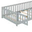 Lit en bois avec porte et clôture, cadre de lit avec garde-corps pleine longueur-1107249560-1107249542