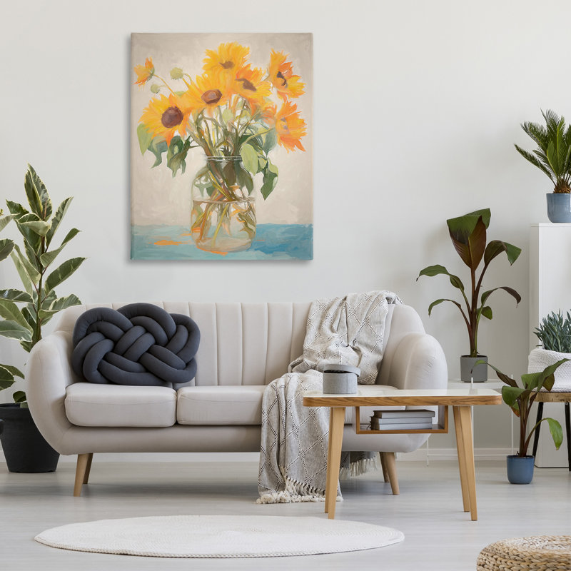 Art mural classique sur toile Bouquet de tournesol par Ramona Murdock, H 48 po x l 36 po