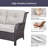 Wicker 6 - Person Modular Patio Conversation Sets with Cushions