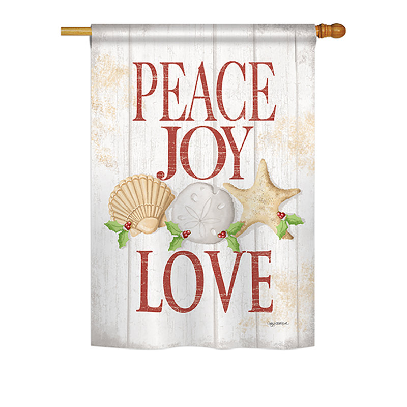 Ensemble de drapeaux en polyester 40 x 28 po Arnaud Peace Joy Love Winter Impressions
