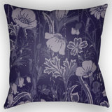 Chinoiserie Floral Floral Indoor/Outdoor Throw Pillow