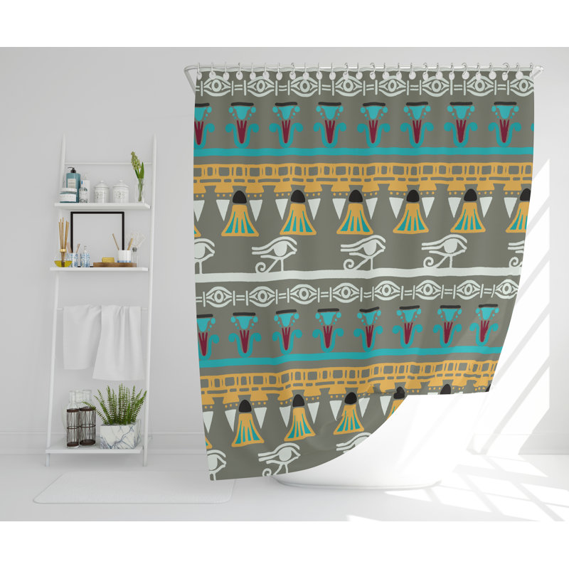 Rik Polyester Shower Curtain, 168cm H x 168cm W
