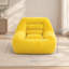 Pouf douillet en velours côtelé jaune, mini canapé moelleux en forme de nuage pour le salon et la chambre d'étudiant