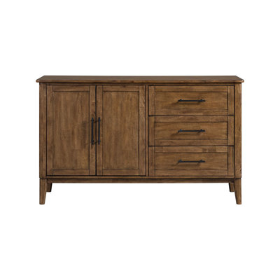 Chene 60" 3-Drawer Server, Honey