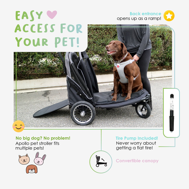  Luxury Dog Pram Large Dog Strollers Pet Dog Stroller for Large  Dogs Foldable Carrier Strolling Cart Premium Pet Pushchair (Gray a) : Pet  Supplies