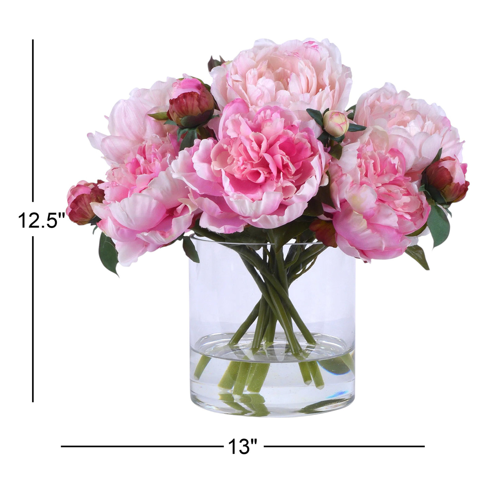 Peonies Floral Arrangement in Vase