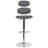 Norberg Contemporary Vinyl Adjustable Height Barstool with Ellipse Back and Chrome Base-989678889