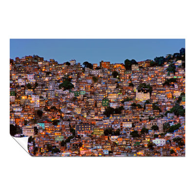 Rio de Janeiro Favela Sunset 1 Piece Wrapped Canvas Wall Art