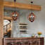 Lustre rustique en bois 6 lumières Allysha-1381915774