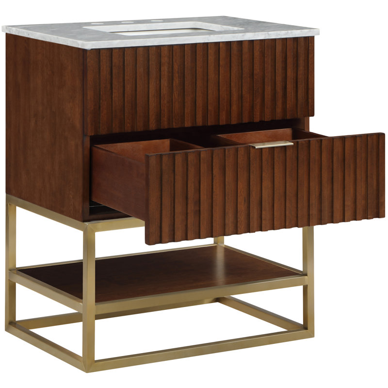 Meuble-lavabo Kleier, Noyer