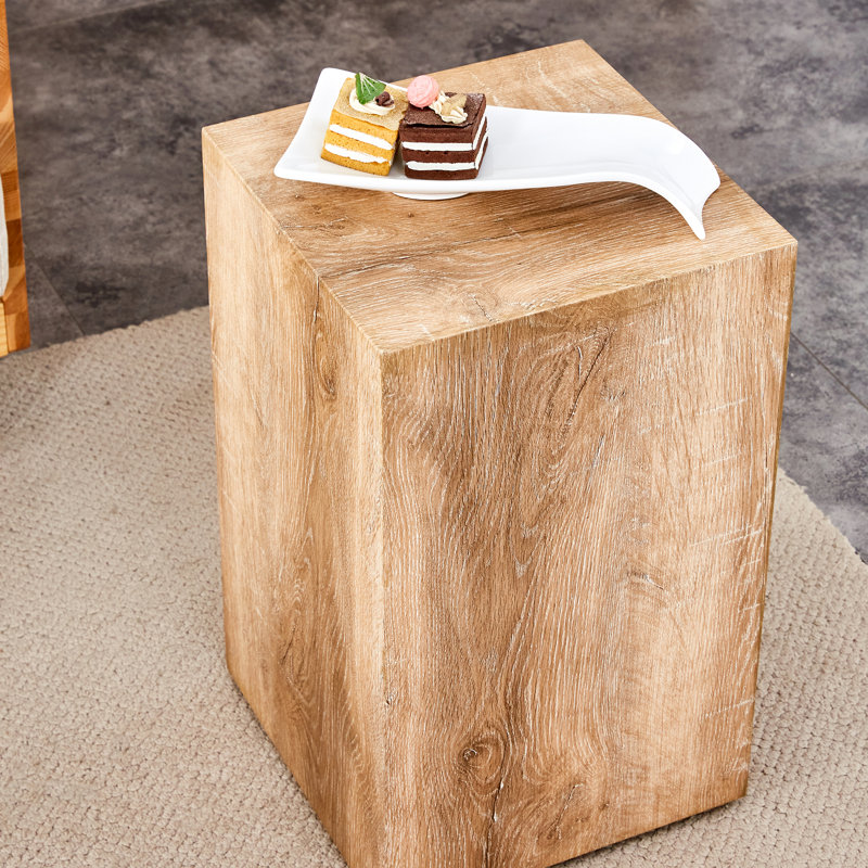 Table de bout Compact, Bois clair, H 19,69 po x l 11,81 po x P 11,81 po