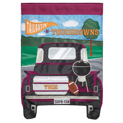 Drapeau de jardin 18 po x 13 po Tailgate VA Marron