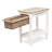 Ewart Beachside Chairside with Wicker Rattan Basket End Table with Glass Inlay-379781181