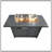 Durable 42'' L Steel Propane Outdoor Fire Pit Table With Lid