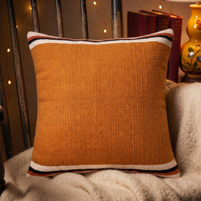 Cotton Striped Throw Pillow