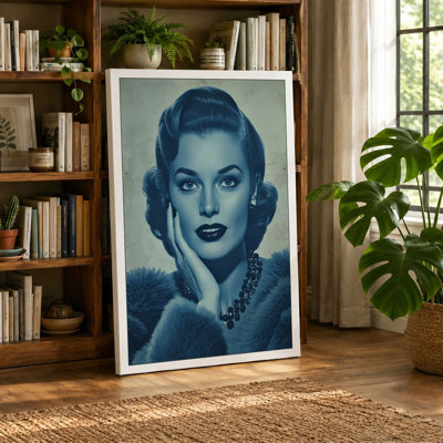 Glamour Portrait Vintage - Wrapped Canvas