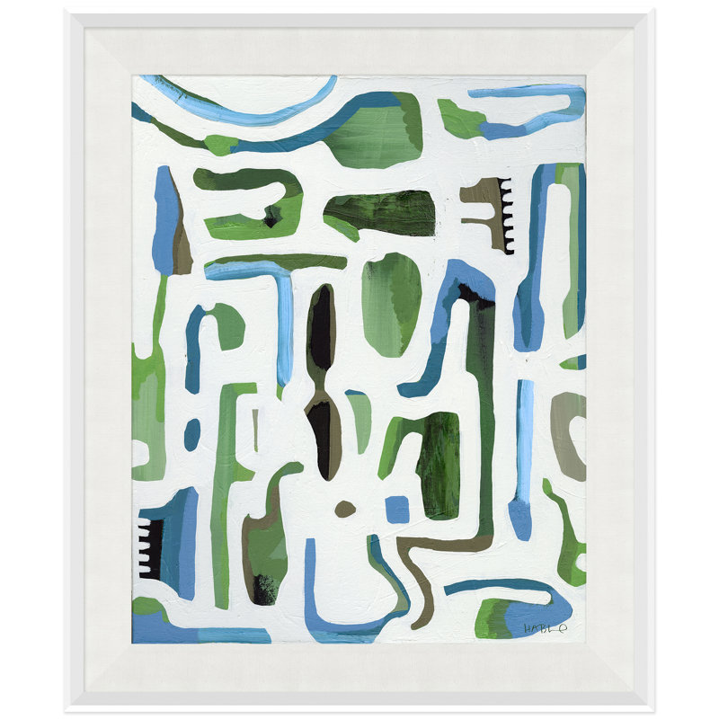 «Électronique» par Susan Hable, peinture sur toile, 25"H x 21"W x 2.4"D