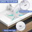 Meuble-lavabo flottant mural 48 po blanc brillant avec comptoir simple à surface solide-900434384