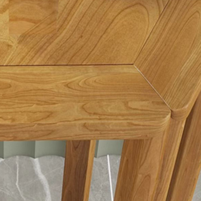 Solid Wood Hexagonal Plant Stand
