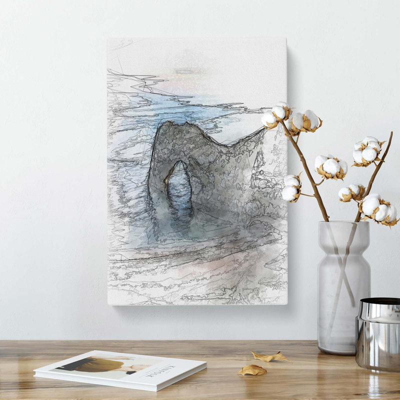 Durdle Door Cliffs Dorset in Abstract - Wrapped Canvas, 91cm H x 60cm W x 3cm D
