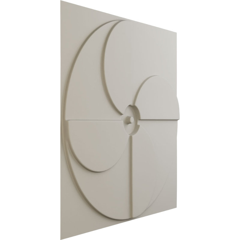 Panneau mural 19,63 "3D (paquet de 12), Blanc fleur satiné