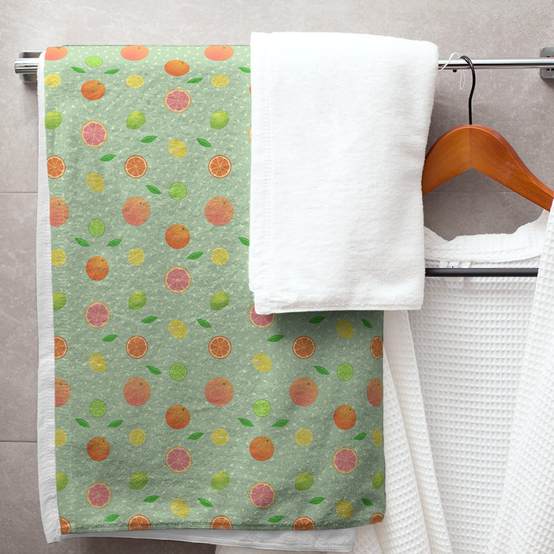 Serviette de bain agrume, Vert menthe
