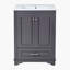 Meuble-lavabo moderne avec lavabo en céramique et nombreuses options de rangement