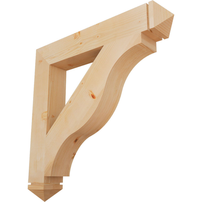 Support pour bloc lisse Funston Block l 5 5 po x P 40 po x H 44 po, Sapin de Douglas, H 44 po x l 5,5 po x P 40 po