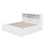Très grand lit en bois avec tête de lit à rangement multiple, port USB et tiroirs-31407900