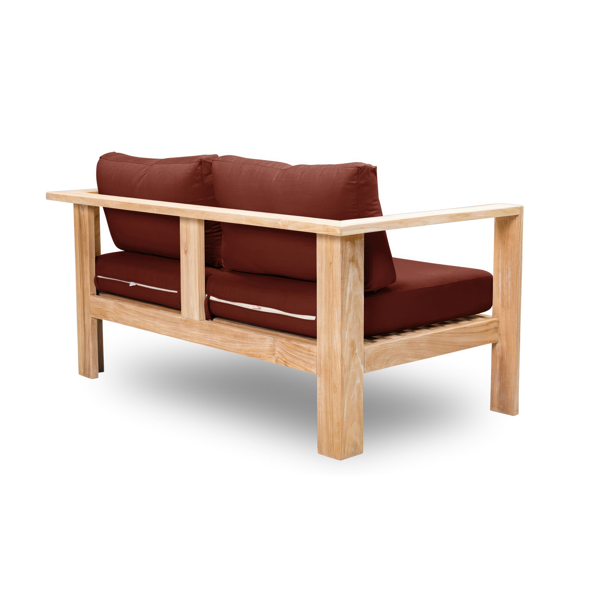 Sonoma 59'' Teak Outdoor Loveseat with Sunbrella® Cushions, Canvas Henna Sunbrella® Canvas