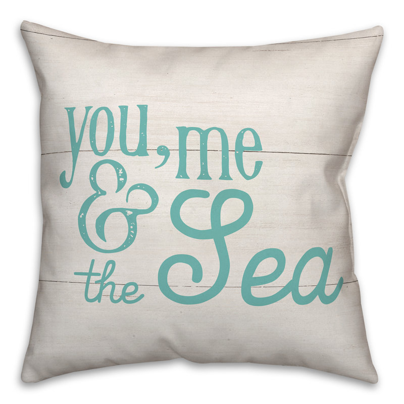 Housse et insert de coussin carré You You Sea, Sarcelle