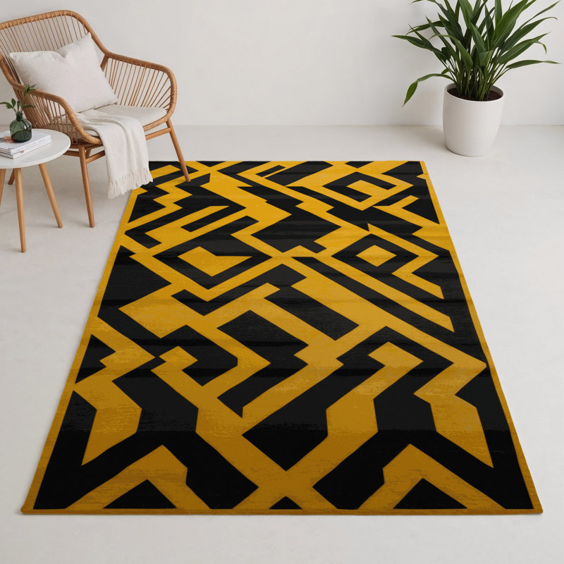 Trellis Brown Indoor and Outdoor Area Rug, Rectangle 5' x 7'