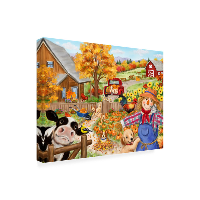 Bolog MAKIKO Fall Garden Canvas Art, 24" H x 32" W