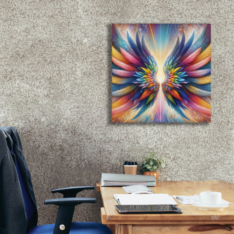  «Wings Of Light 5» par Rey Klimt, art mural sur toile, 26 po x 26 po