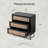 Okkra Modern Farmhouse 3-Drawer Woven Chest-1028839136