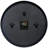 Waldschmidt Office Round Plastic Wall Clock 13 Inches - Black
