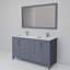 Ensemble de meuble-lavabo double 60 po x P 22 po Jacques, robinet et miroir 58 po-51244999-113024818