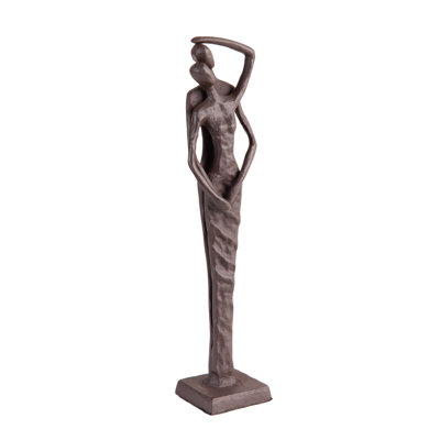 Ogara Abstract Couple Embracing Iron Sculpture