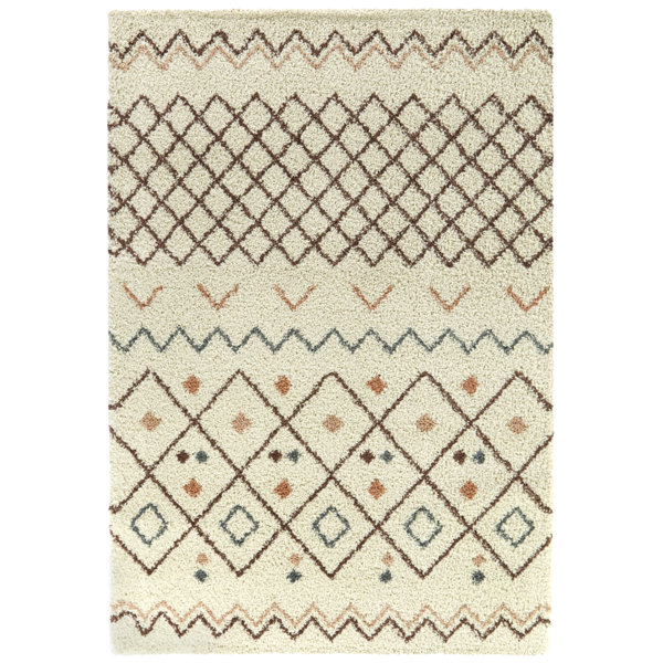 Foundry Select Tapis marocain à poils longs Addle - Wayfair Canada