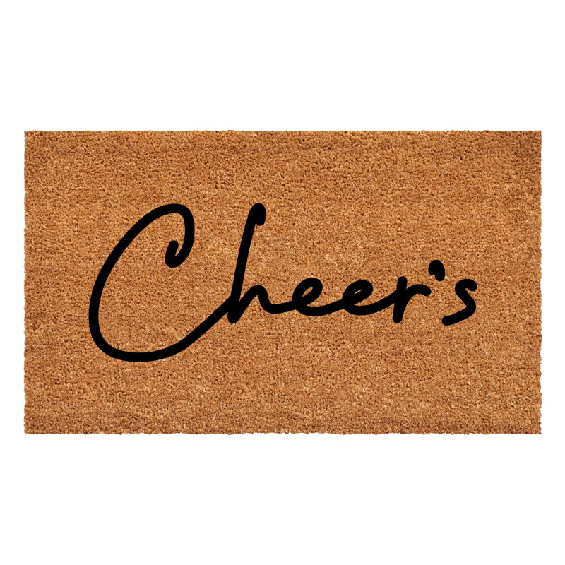 Tapis d'entrée et d'extérieur antidérapant Capsic Cheers Cheers, L 17 po x L 29 po