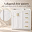 Meuble-lavabo blanc sur pied de style vintage, 74,2 cm (29,21 pouces), en bois de peuplier et MDF ; comprend trois tiroirs et un garde-robe ; facile à assembler ; lavabo non inclus.