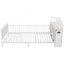 Base de lit plateforme simple en métal avec rangement léger et escamotable, tête de lit pour enfants, blanc-1444553490