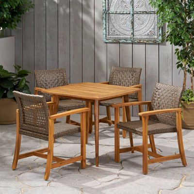 Carnegie Outdoor 5 Piece Dining Set by Bay Isle Home