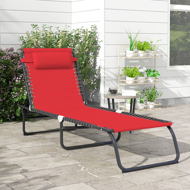 Chaise longue - 22,75 po x H 11,75 po - Acier - 1 pièce