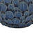 Remus Accent Vase With Raised Pebble Pattern, Glazed Blue Ceramic