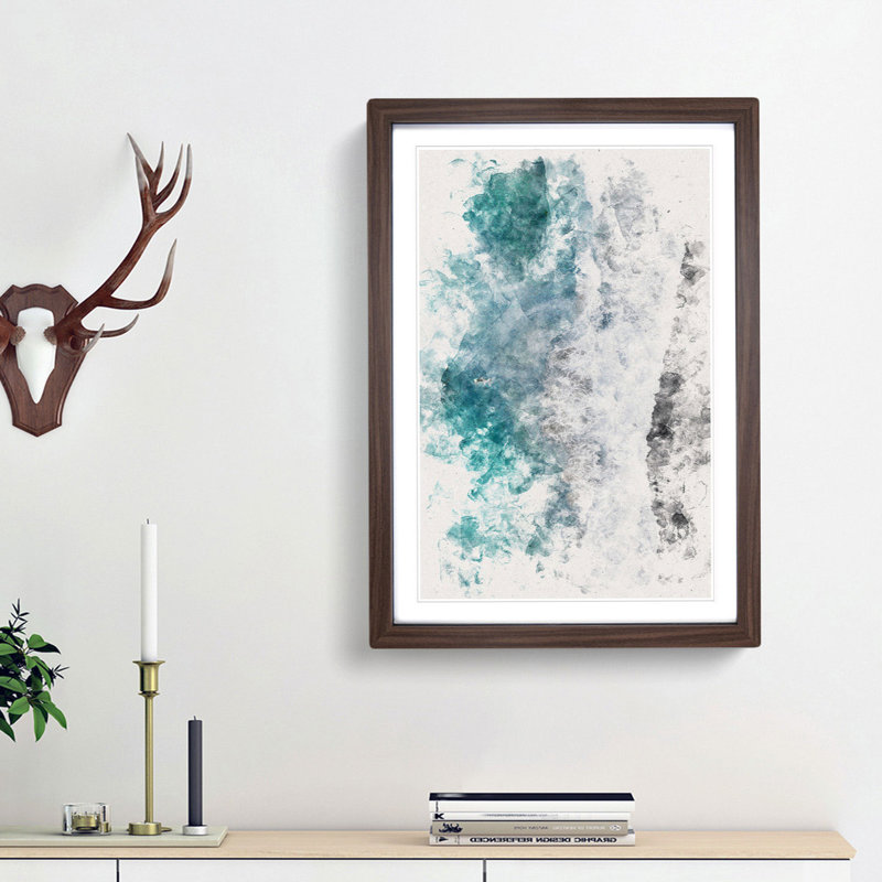 Leaving the Beach - Picture Frame Painting Print, Walnut Framed, 63cm H x 45cm W x 2cm D